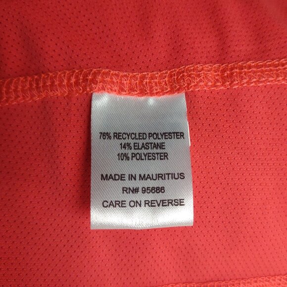NWOT Bitter End Yacht Club coral red mesh 1/4 zip hooded pullover ladies Small - Picture 12 of 12